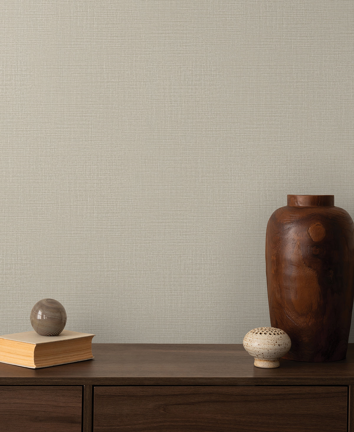 York Wallcoverings Georgette Light Brown Faux Fabric Wallpap