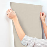 York Wallcoverings Georgette Light Brown Faux Fabric Wallpap