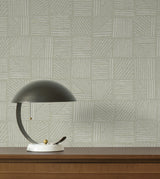 York Wallcoverings Chiseled Patchwork Sage Faux Fabric Wallp