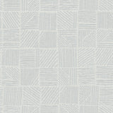 York Wallcoverings Chiseled Patchwork Grey Faux Fabric Wallp