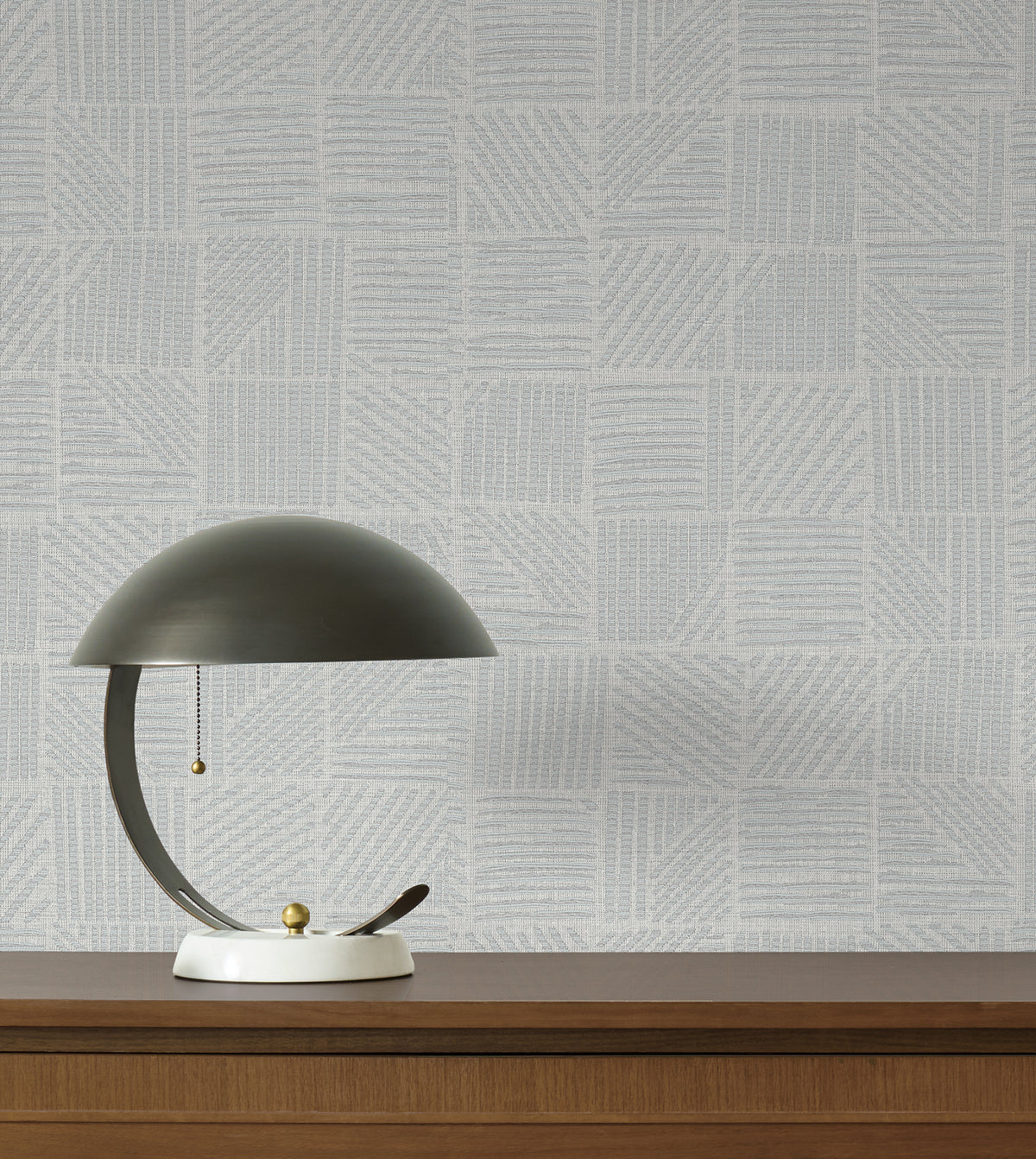 York Wallcoverings Chiseled Patchwork Grey Faux Fabric Wallp