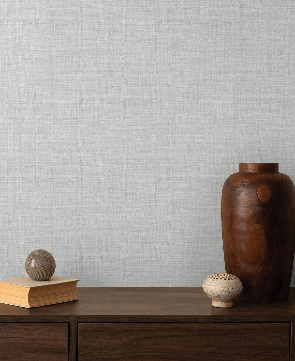 York Wallcoverings Georgette Light Grey Faux Fabric Wallpape