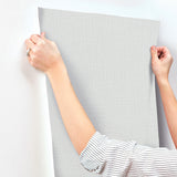 York Wallcoverings Georgette Light Grey Faux Fabric Wallpape