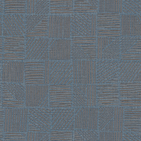 York Wallcoverings Chiseled Patchwork Sapphire Faux Fabric W