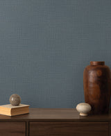 York Wallcoverings Georgette Sapphire Faux Fabric Wallpaper 