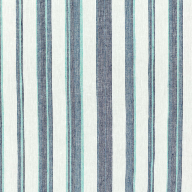 Schumacher 425P18 RIVIERA STRIPE in DELFT Fabric - RAOUL TEX