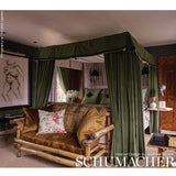 Schumacher 42885 GAINSBOROUGH VELVET in HUNTER Fabric - PERF