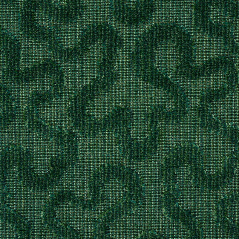 Schumacher Vermicelli Velvet Emerald Fabric - Eade's Wallpaper