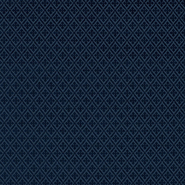 Schumacher Whittington Chenille Blue Fabric - Eade's Wallpaper