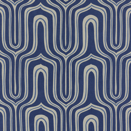 Schumacher 435U59 NIGEL in INDIGO Fabric - RAOUL TEXTILES