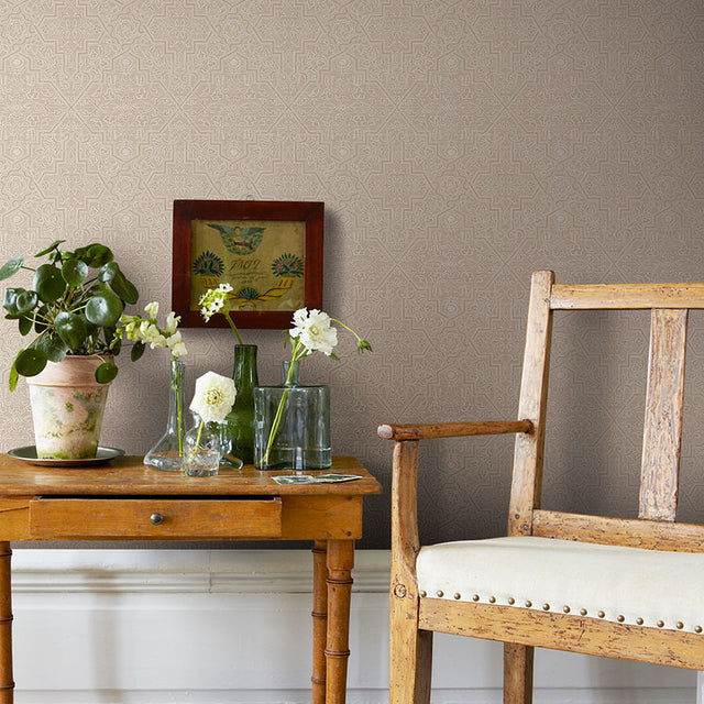 Schumacher 4503 ROSENVINGE in NATURAL Wallpaper - BORÃ…STAPE
