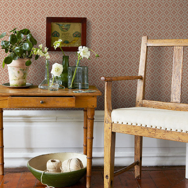 Schumacher 4530 LOKA in TERRACOTTA Wallpaper - BORÃ…STAPETER