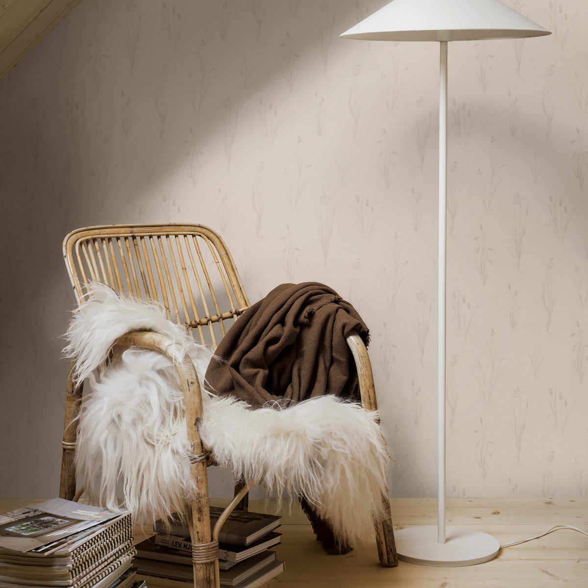 Schumacher 4712 MOORLAND in STONE Wallpaper - A COUNTRY LIFE