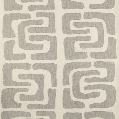KRAVET COUTURE 4815.11.0 OUI GRANDE GRIS Fabric - Eade's Wallpaper