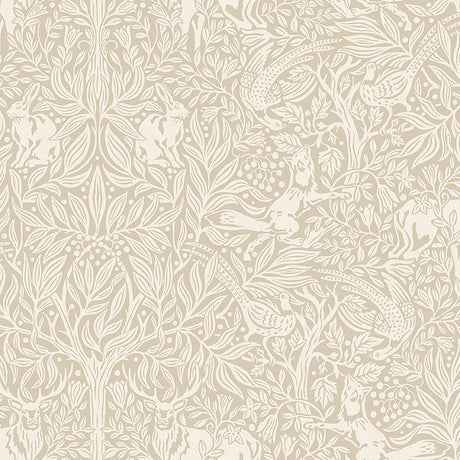 Schumacher 4824 UNDER THE ELDER TREE in STONE Wallpaper - CR