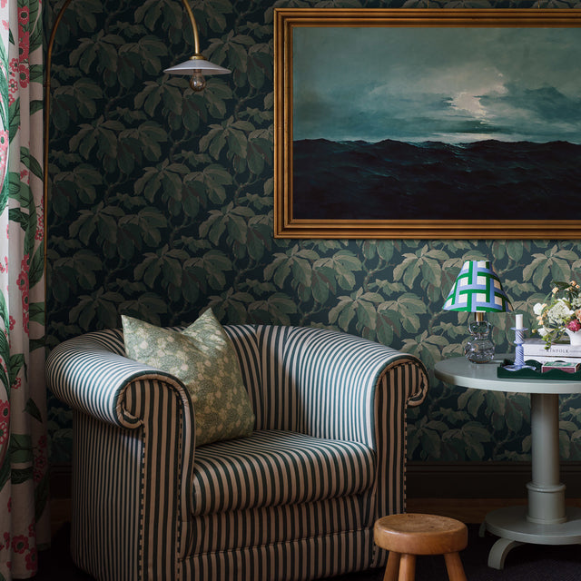 Schumacher 4838 KASTANJ in SPRUCE Wallpaper - A COUNTRY LIFE