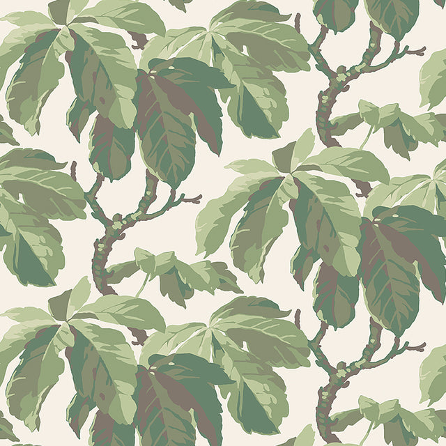 Schumacher 4839 KASTANJ in LEAF Wallpaper - A COUNTRY LIFE