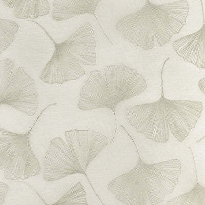 KRAVET COUTURE 4949.1101.0 GINGKO LEAF PLATINUM Fabric - Eade's Wallpaper
