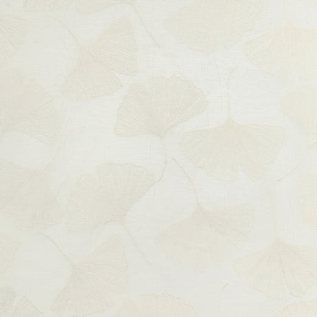 KRAVET COUTURE 4949.1116.0 GINGKO LEAF PEARL Fabric - Eade's Wallpaper