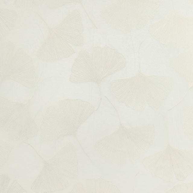 KRAVET COUTURE 4949.1116.0 GINGKO LEAF PEARL Fabric - Eade's Wallpaper