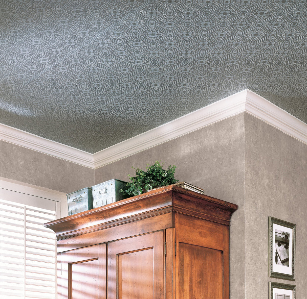 Brewster 497-96291 Hacienda Tile Texture Paintable Wallpaper