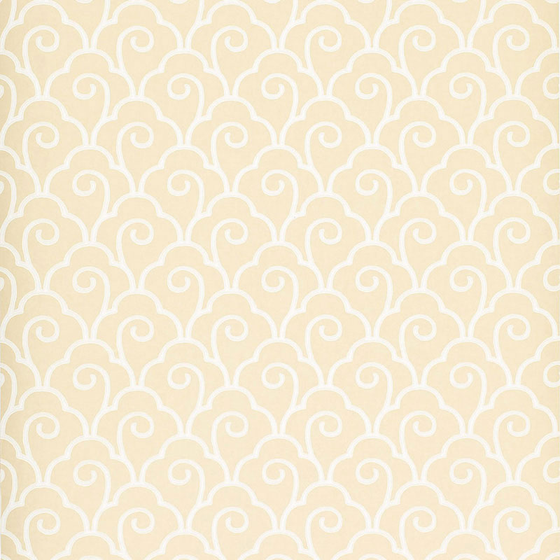 Schumacher Scallop Filigree Cream Wallpaper - Eade's Wallpaper