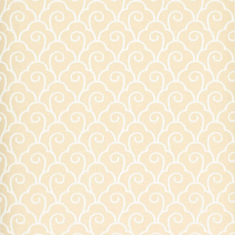 Schumacher Scallop Filigree Cream Wallpaper - Eade's Wallpaper