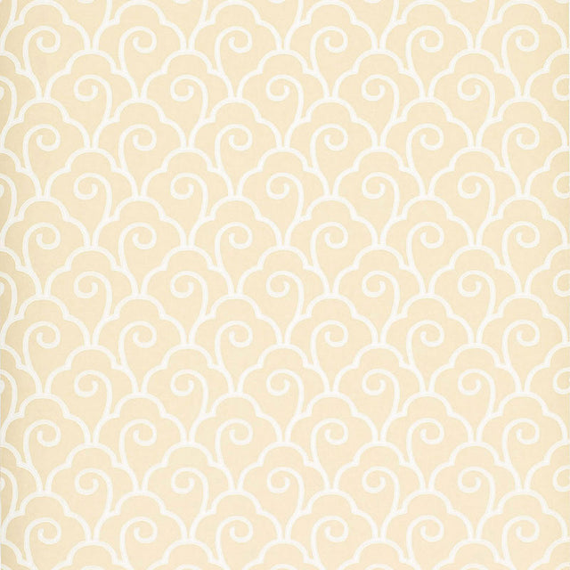 Schumacher Scallop Filigree Cream Wallpaper - Eade's Wallpaper
