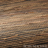 Schumacher Bamba Rushcloth Ash Wallpaper