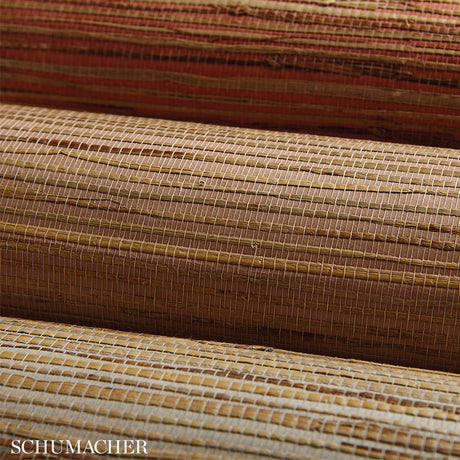 Schumacher Nami Rushcloth Woodrose Wallpaper - Eade's Wallpaper