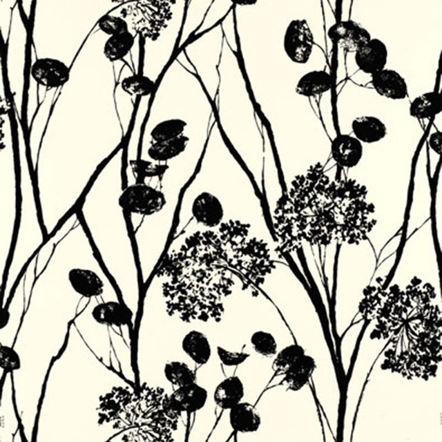 Schumacher Moonpennies Black & Ivory Wallpaper - Eade's Wallpaper