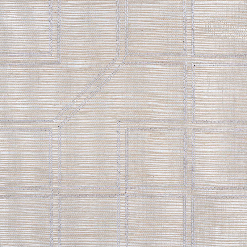Schumacher 5003555 LINYI EMBROIDERED FRET SISAL in NATURAL S