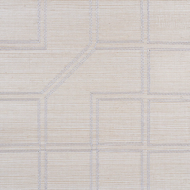 Schumacher 5003555 LINYI EMBROIDERED FRET SISAL in NATURAL S