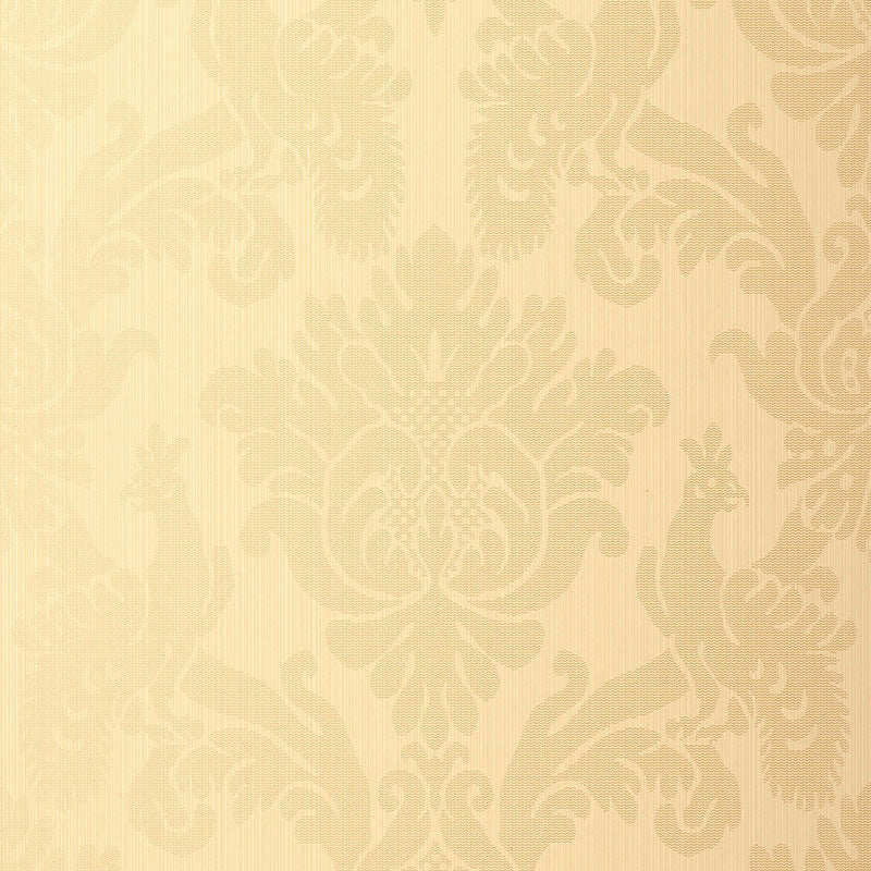 Schumacher Valette Strie Damask Champagne Wallpaper