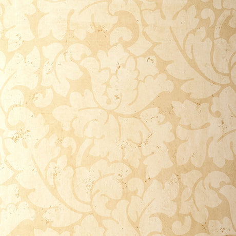 Schumacher Tolomei Damask Sand Wallpaper - Eade's Wallpaper
