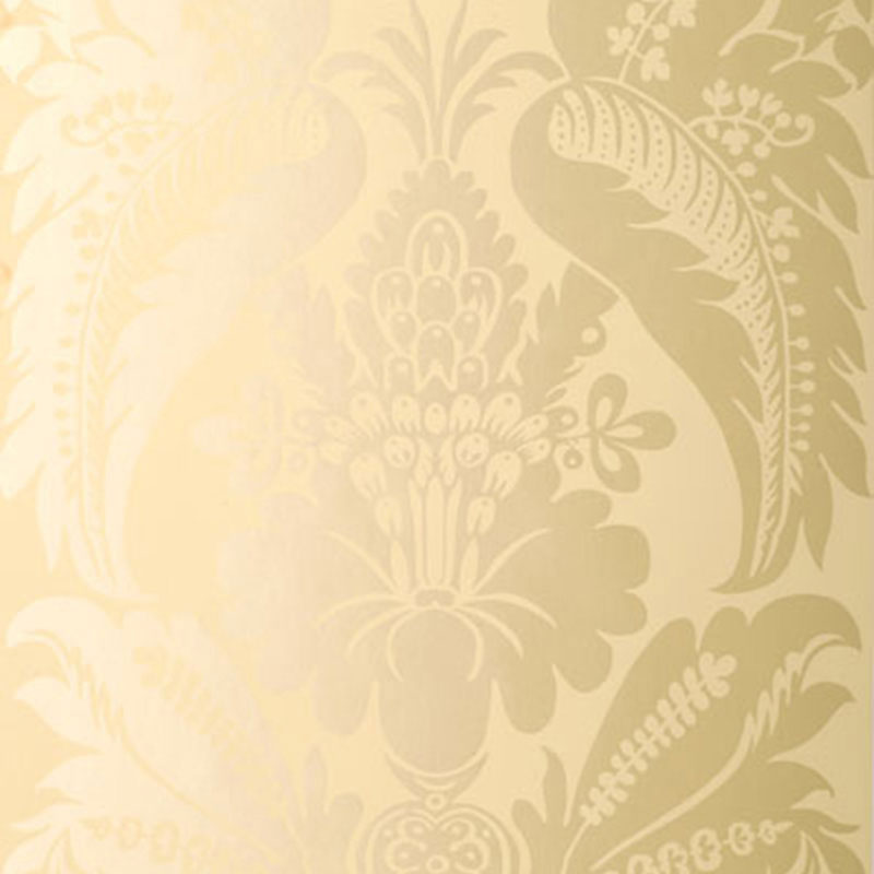 Schumacher Montebello Damask Ecru Wallpaper - Eade's Wallpaper