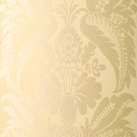Schumacher Montebello Damask Ecru Wallpaper - Eade's Wallpaper