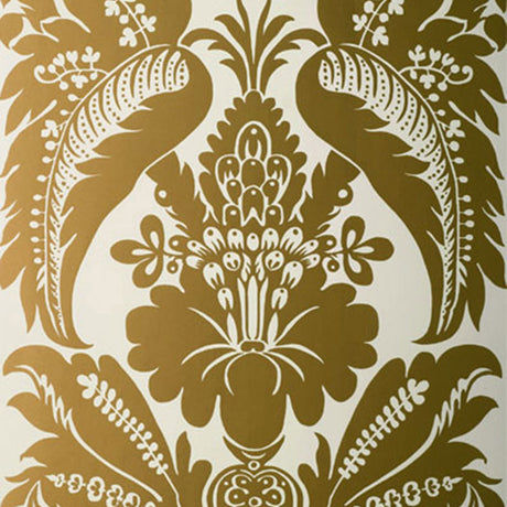 Schumacher Montebello Damask Slate Wallpaper - Eade's Wallpaper