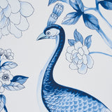 Schumacher Oiseaux Et Fleurs Porcelain Wallpaper - Eade's Wallpaper