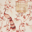 Schumacher Oiseaux Et Fleurs Cinnabar Wallpaper - Eade's Wallpaper