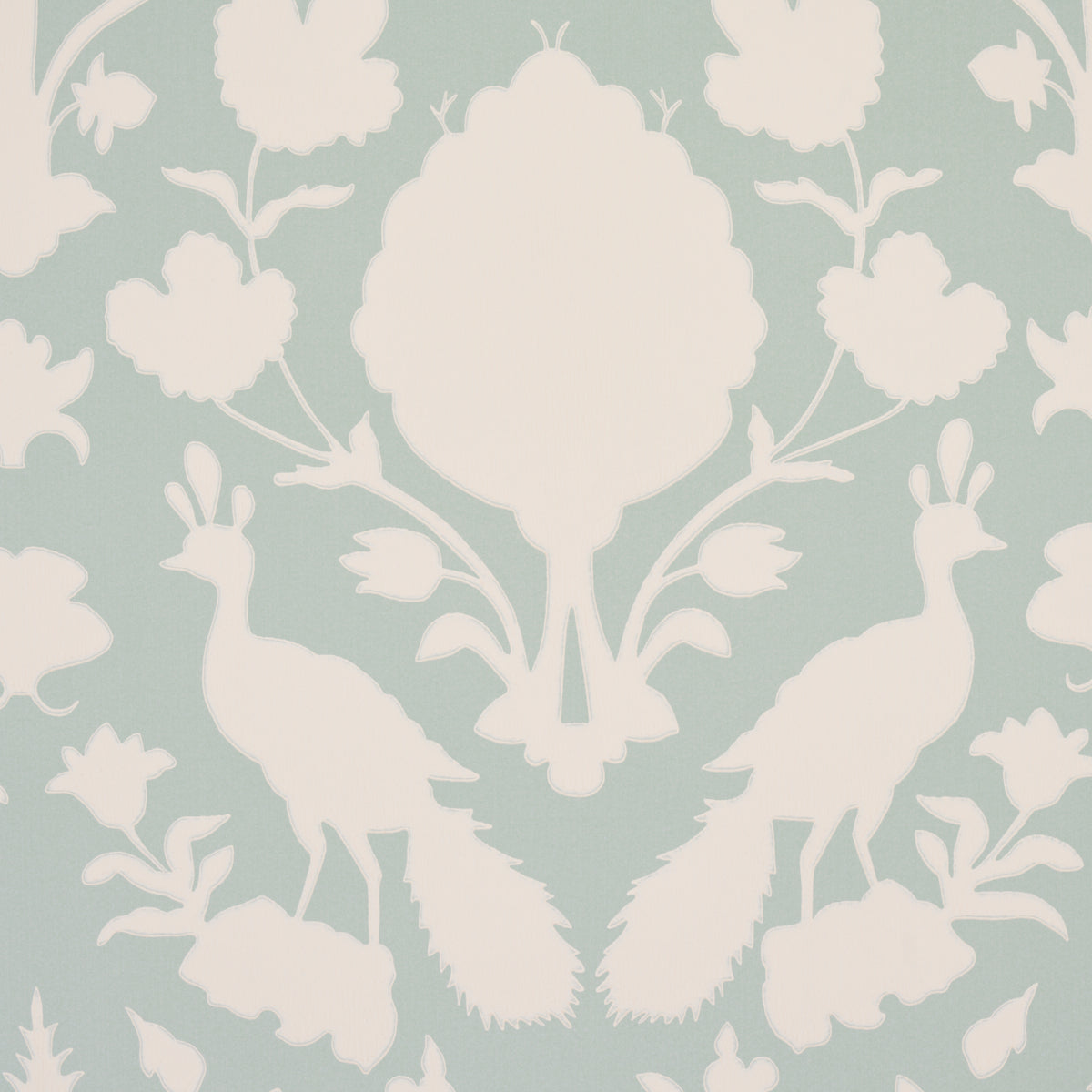 Schumacher Chenonceau Aquamarine Wallpaper