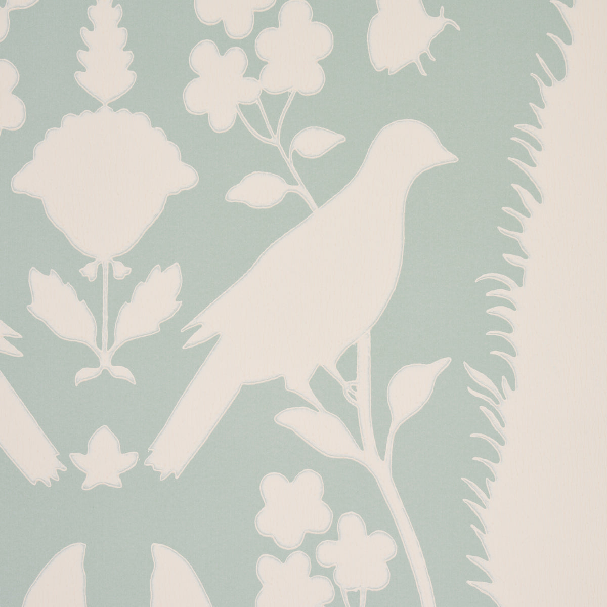 Schumacher Chenonceau Aquamarine Wallpaper