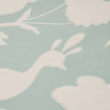 Schumacher Chenonceau Aquamarine Wallpaper