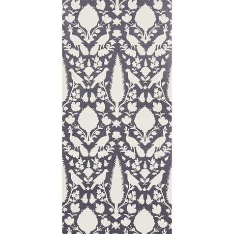 Schumacher Chenonceau Charcoal Wallpaper