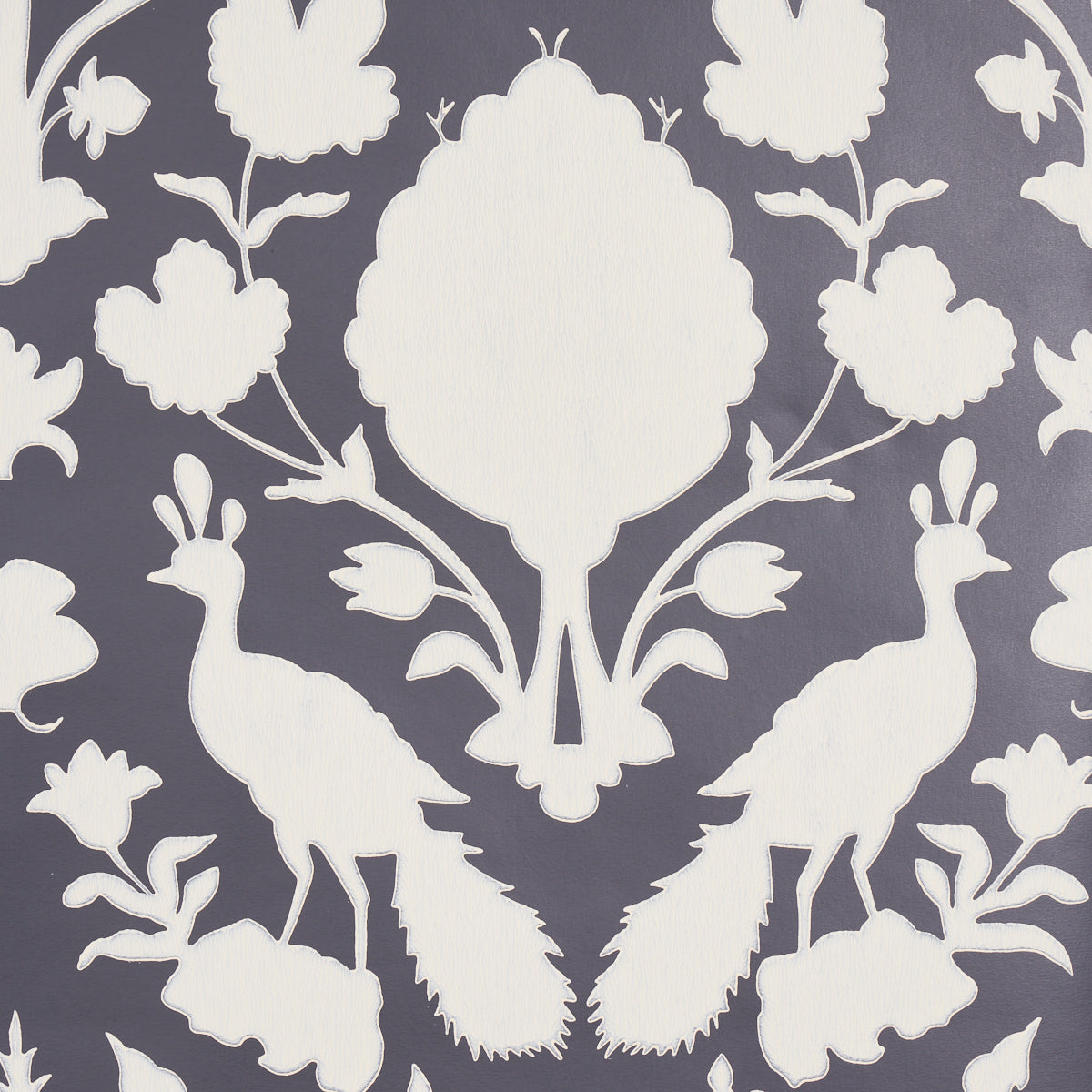Schumacher Chenonceau Charcoal Wallpaper