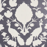 Schumacher Chenonceau Charcoal Wallpaper