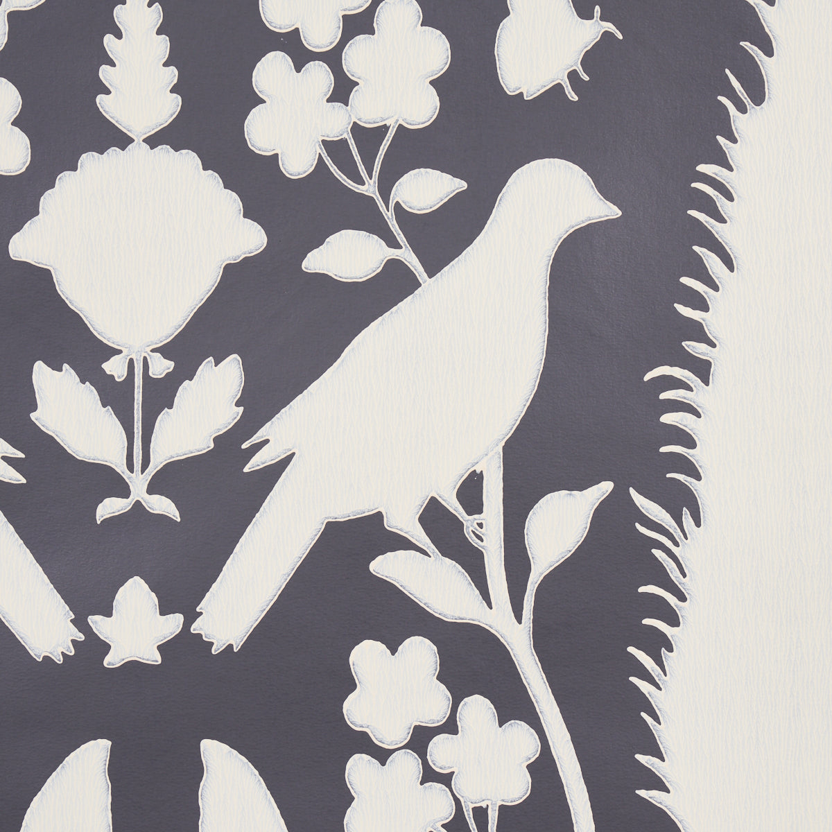 Schumacher Chenonceau Charcoal Wallpaper