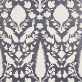 Schumacher Chenonceau Charcoal Wallpaper