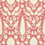 Schumacher Chenonceau Coral Wallpaper