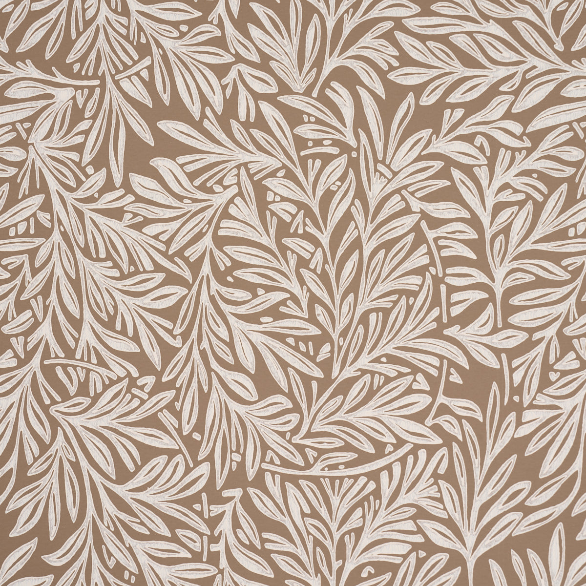 Schumacher Willow Leaf Mocha Wallpaper - Eade's Wallpaper